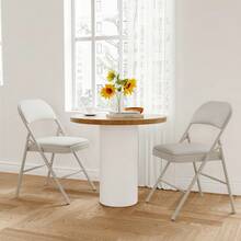 Folding Chairs - BEIGE 2PCS - View 6
