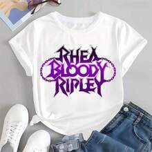 Cool Summer Wrestler Rhea Ripley Printed T-Shirt Top Rhea Ripley Neutral TRENDss Harajuku Short-Sleeved Unisex Shirt Graphic T-Shirt WomenRopa De Mujer / Ropa De Mujer De Uso Diario / Blusas, Camisas Y Camisetas De Mujer / Camisetas De Mujer Ropa Deportiva Basicos Mujer Short Playeras Para Hombre - Blanco - Ver 8