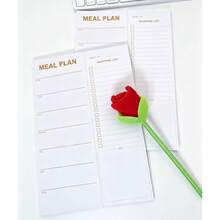 1pc Large Meal Planner Pad - Weekly Planner With Tear-Off Shopping List And Fridge Magnet - Family Dinner Menu And Meal Prep Organizer, Suitable For Home, Kitchen, Parents And Health-Conscious - A - View 5