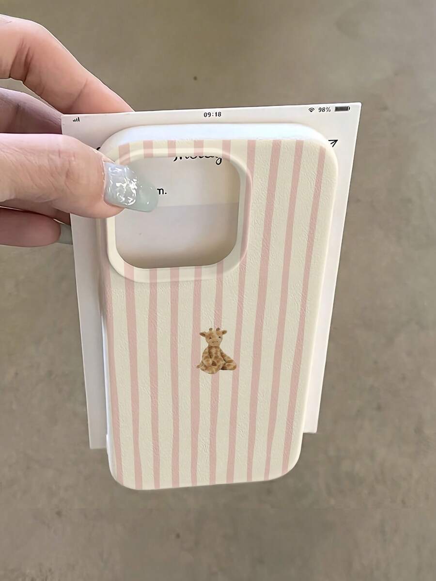 New Anti-Drop Phone Protective Case, Provides All-Round Protection, TPU Striped Giraffe Design. Compatible With Apple 16, 15, 14, 13, 12, 11 Pro Max And Series Models, International Version, Not Domestic Version, Spring Gift, Birthday Gift, Anniversary Gift - Multicolor - View 1
