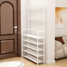 Entryway Organizer Combo - Coat Rack, Shoe Rack, Shoe Organizer, Bench With Hooks For Storing Shoes, Clothes, Jackets, Hats, Bags, Umbrellas In Hallway, Home Decor Accessory - Multicolor - View 7