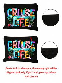 Cruise Life 條紋海灘托特包套裝，大容量帆布托特包附拉鍊收納袋，防水繩編手把，適合郵輪、海灘、旅行使用，可收納泳衣、毛巾、防曬乳及郵輪必需品，適合女性、女孩、旅行者與郵輪愛好者，完美適合作為夏季度假、生日與節日禮物，可用作郵輪包、海灘包、泳裝包與旅行收納包 - 彩色 - 查看 11