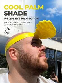 Fun Palm Shade Headband, Novel Eye-Protection Sun Hat, Blocks Direct Sunlight, Suitable For Outdoor, Beach, Pool, Camping, Party, Summer Daily Use - Multicolor - View 1