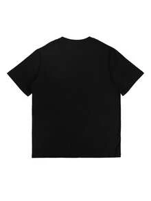 Top casual de manga corta y cuello redondo para mujer, con camiseta gráfica para mamás de béisbol y softbol - Negro - Ver 3
