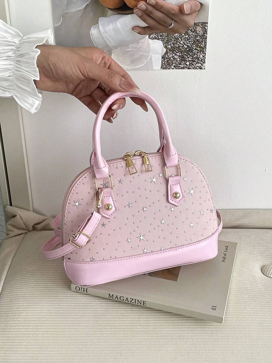 Vintage Shell Handbag, Lovely Women's Perfect Shoulder Bag - Pink - View 1
