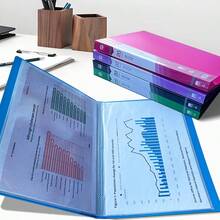 A4 PP File Folder 10-100 Pages, 1/5 Pcs, Portable Document Storage Folder, Multi-Color Lightweight File Folder, Office & Student Use - Single Piece - View 6