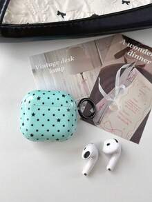 Étui de protection avec design d'étoiles à pois colorés compatible avec Apple 4e génération, Pro 2e génération, 3e génération, avec dragonne incluse - Bleu ciel - Voir 1