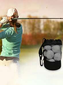 1pc Outdoor Golf Ball Storage Bag, Drawstring Net Bag, Tennis/Golf Ball Pouch - Multicolor - View 5