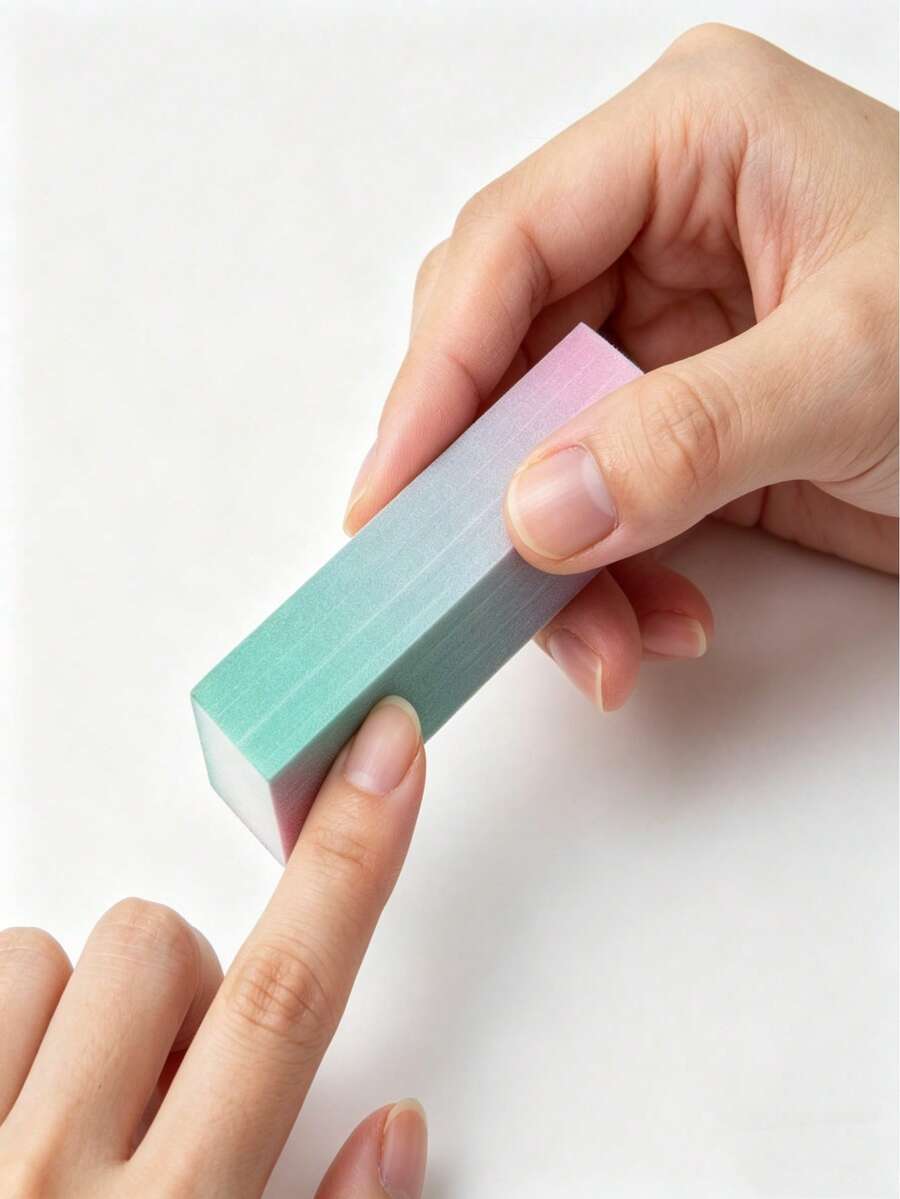 Bộ 2 dũa móng tay ombre, dụng cụ làm móng tay và móng chân chuyên nghiệp, dũa giấy nhám bền chắc cho móng acrylic, sử dụng tại nhà và salon. - Nhiều màu - Xem 1