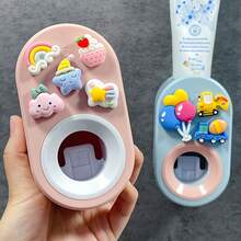 1pc Automatic Toothpaste Dispenser, Cute 3D Seamless Toothpaste Squeezer, Toothpaste Holder, Wall-Mounted No Drilling Required - A - View 3