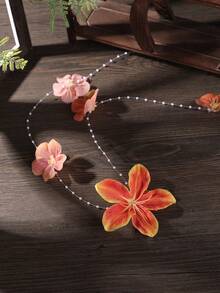 1 chiếc kẹp tóc hoa Hawaii, phụ kiện tóc hoa tua rua nhân tạo, thích hợp cho kỳ nghỉ biển, kiểu tóc cô dâu đám cưới Hawaii. - quả cam - Xem 3