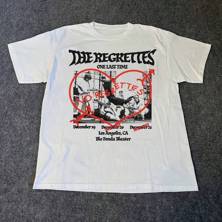 The Regrettes Band Concert Tour Cotton S To 5XL T Shirt - White - View 1