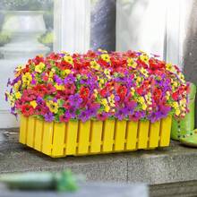 OBOVAY 56pcs/18pcs/30pcs Artificial Daisy Flowers, Colorful Mixed Outdoor Spring/Summer Decor, UV-Resistant Fake Plants For Porch, Patio, Home Window Box, Yard, Garden Planter - Multicolor - View 4