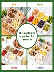1pc Snack Container With Lid And Handle Tray - Portable Snack Platter - Transparent Fruit Snack Storage Box, Ideal For Road Trips, Not Dishwasher , Essential Item. Candy Bag, Plate, Party Plate, Elegant Plastic Plate, Gift Bag, Bowl, Food, Mother's Day, Mom, Mother's Day Gift, Flowers, Jewelry, Mother's Day Decor, Mother's Day Party Supplies, Women, Pink, Gift Set - Multicolor - View 6
