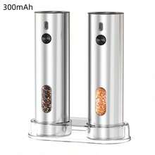 Pepper Grinder, Electric Salt And Pepper Mill Grinder, Adjustable Coarseness, Ceramic Grinding Elements, Rechargeability With LED Light, One Hand Automatic Operation - Multicolor - View 11