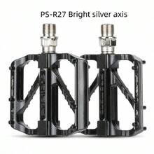 1 bàn đạp xe đạp, bàn đạp tháo lắp nhanh cho xe đạp leo núi/đường trường, bàn đạp chống trượt bền bỉ với ba vòng bi, bàn đạp hợp kim nhôm màu đen mờ, thích hợp cho việc đi lại bằng xe đạp. - màu đen - Xem 2