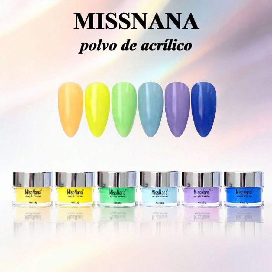 Acrylic Nail Powder In Shades 7-12 (6 Shades) - Multicolor - View 1
