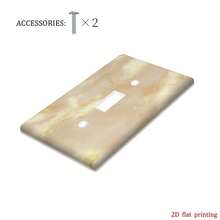 1pc [2D Printed] Marble With Gold Line Light Switch Panel, Socket Cover Plate, Decorative Wall Mounted Switch Socket Cover, Suitable For Bathroom & Kitchen, Unisex - B - View 12