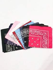 10/6 chiếc khăn bandana polyester họa tiết Paisley phong cách Hip-Hop, thích hợp cho hoạt động ngoài trời, đạp xe, dành cho nam và nữ, khăn vuông, khăn trùm đầu, khăn bandana lớn phong cách đường phố, hip-hop, kích thước 52*52CM. - Nhiều màu - Xem 8