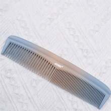 1 Peça Pente de Cabelo de Dentes Grossos e Finos de Dois Lados, com Pintura em Spray de Cor Aleatória, Pente de Estilo de Cabelo de Plástico Sem Alça - Multicolorido - Visão 7