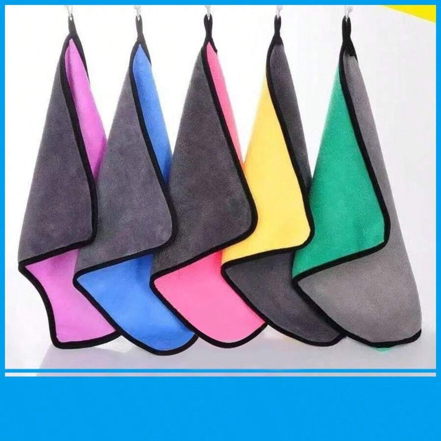 Double-Sided Microfiber Car Towel, Super Absorbent, Soft & Non-Shedding, Thick Microfiber Cleaning Cloth Suitable For Car Washing And Home Cleaning - A - View 1