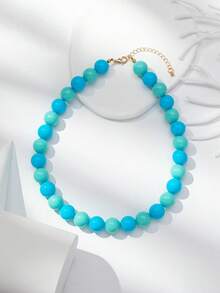 1 chiếc vòng cổ hạt cườm Dopamine màu kẹo đơn giản thời trang dành cho nữ, đa năng để đeo hàng ngày, mùa hè - nhiều màu - Xem 44