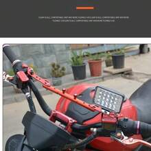 Motorcycle Handlebar Aluminum Alloy Off-Road Bike Handlebar With Foam Pad Grip, Suitable For Off-Road Vehicles, Mini Bikes, ATVs, Electric Motorcycles, Rear View Mirror Modification Parts, Crossbar, Headset, Balance Bar, Mirror Mount, Expansion Reinforcement Bracket - Multiple Styles - View 5
