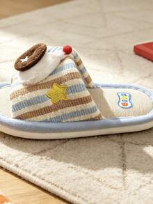 2026 New Linen Slippers For Kids, Spring Autumn Boys Girls Home Indoor Non-Slip Toddler Slippers - Blue - View 5