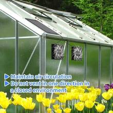 10W Portable Solar Panel With Dual Cooling Fans, Low Noise Solar Fan, Solar Exhaust Fan, Solar Ventilation Air Circulation Outdoor Set, Suitable For RV Travel, Camping, Pet Room, Window, Greenhouse, Shed - Black - View 6