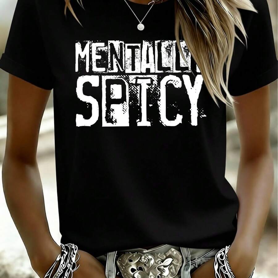 Camiseta unisex de manga corta, AMENTALMENTEPICANTESimpleLíneaArteCartaImprimirFiestaTripulaciónCuelloCortoMangaCamisetaAdecuadocomoaMejor amigaVeranoSuperior,MujeresCamisetaJerseyCamisetaEstilo urbanoGenialInformalSuperior,yUnisexoDe modaWearplayerashombre, , , Dazymujer,romwehombres, bohochic,maestrasregalos,camisetaparaconjuntos de mujercon curvasparamu,y2k, - Negro - Ver 1