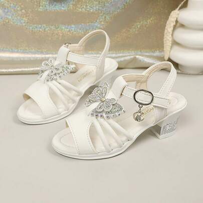 Giày sandal cao gót dự tiệc sang trọng cao cấp dành cho bé gái, sandal cao gót hở mũi, giày công sở thoáng khí và nhẹ nhàng cho các buổi tiệc, biểu diễn, tiệc chiêu đãi, đám cưới, sandal cao gót mũi tròn.