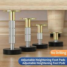 Bed Head Fixator, Anti-Collision & Anti-Shake, Desk Riser, Bed Stabilizer, Wall-Mounted Bed Noise Reducer, Coffee Table Furniture Leg Extender, Adjustable Height Riser - Silver Fixed Length Adjuster - View 2