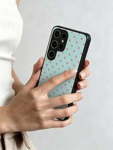 1 ốp lưng điện thoại bằng kính cao cấp họa tiết chấm bi hồng độ phân giải cao, tương thích với Galaxy S26 Ultra/S25 Ultra/S23 Ultra/A16/A35/A25/S26PLUS/S26 Ultra, 10 Pro/9/8/7, thiết kế độc đáo, thời trang, bền bỉ, thích hợp sử dụng hàng ngày, quà tặng lý tưởng, quà tặng ngày lễ. - màu đen - Xem 5