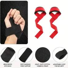 Correas de muñeca para levantamiento de pesas, correas antideslizantes de silicona para peso muerto con almohadillas de muñeca acolchadas de neopreno para levantamiento de pesas, culturismo y entrenamiento de fuerza - Multicolor - Ver 11