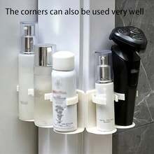 5/10/15 Piezas Estante de almacenamiento ajustable montado en la pared sin taladro, organizador de especias de cocina, cosméticos de baño - A - Ver 3