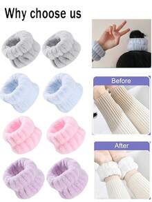 Bộ 3/2/1 món - Bộ băng đô và băng đeo cổ tay SPA bằng sợi microfiber cao cấp, băng đeo cổ tay thấm hút chống thấm nước, băng đô và băng đeo cổ tay SPA bằng mút xốp cho bé gái (băng đô nơ màu trơn + 2 băng đeo cổ tay trang trí), bộ băng đô và phụ kiện tóc cho mặt, phụ kiện tóc SPA trang điểm, băng đô làm sạch da mặt, băng đô trang điểm, băng đô chăm sóc da, băng đô mút xốp mềm mại, băng đô khăn bông mềm mại thấm hút. - Xem 7