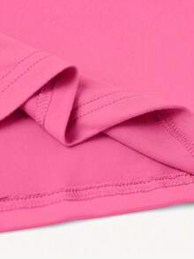 Camiseta de algodón estampada de corte holgado para mujer, cuello redondo, manga corta, casual, para vacaciones, primavera/verano, lavable a máquina. OQD9 - Rosa Fucsia - Ver 3