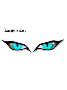 2pcs/Set Cool Demon Eye Car Rearview Mirror Decorative Stickers, Dust-Proof Waterproof Anti-UV Scratch-Resistant Creative Stickers, Available In Small And Large Sizes, Fashionable And Domineering Style, Suitable For Cars, Motorcycles, Auto Accessories, Car Stickers, Women's Auto Accessories - A - View 11