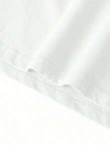 Una camiseta de hombre con cuello redondo, corte casual y estilo corto, elegante e informal, adecuada para salidas diarias, escuela y artículos esenciales de verano. UUUY - Blanco - Ver 4