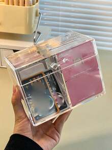 1 hộp đựng trong suốt, hộp đựng thẻ bí ẩn, hộp trưng bày trong suốt bằng acrylic có ngăn chia và nắp lật. - Trong sáng - Xem 2