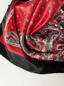 1pc Elegant Cashew Print Spring Bandana Scarf Head Wrap Tie Decorative Silk Scarf - Multicolor - View 4