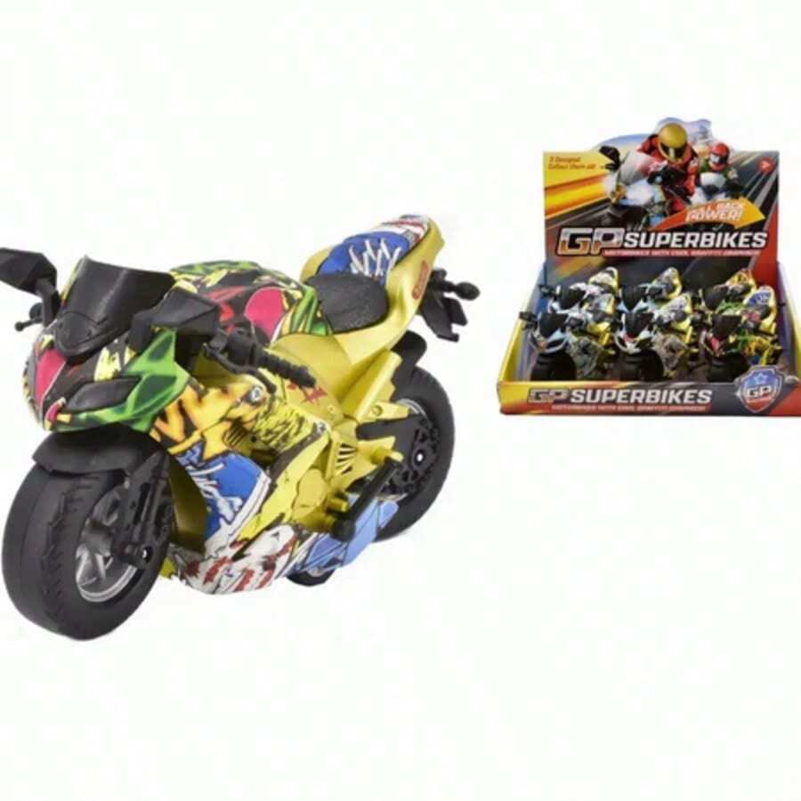 Miniature Diecast Motorcycle Toy For Children And Collectors With Sound, Light, And Friction - Mot Colorida - View 1