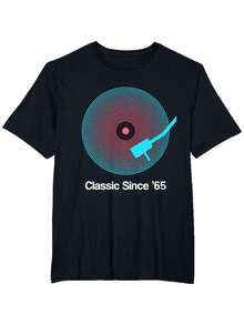 Classic Since '65 Vinyl - 60th Birthday Gift Idea T-Shirt - Black - View 8