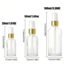 10pcs/5pcs Transparent Glass Spray Bottles 1.01 Oz/1.69 Oz/3.38 Oz Travel Bottles And Containers Featuring Stylish Golden Leak-Proof Caps Suitable For Health Travel Personal Care - 10 gói* (30 ml) 1,01 oz - Xem 3