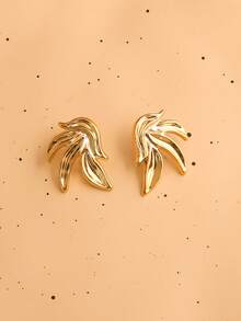 2-16 piezas Pendientes vintage exagerados en tono dorado, estilo único del milenio adecuado para bailes, fiestas, festivales de música, bares - Multicolor - Ver 5