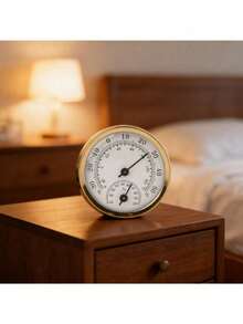 High Precision Wall-Mounted Mechanical Thermometer & Hygrometer - Dual Scale (°C/°F & %RH), Battery-Free, Durable Metal Construction, Home, Office, Outdoor Decor, Precise Instrument, Elegant Metal Surface, Easy-Read Dial, Classic Design, Kindergarten Environment Control, Weather Station, Humidity Monitoring - Multicolor - View 8