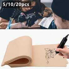 5/10/20pcs Blank 6"X8" 1mm Thick Tattoo Practice Skin Set, Suitable For Tattooing And Microblading - Apricot - View 3