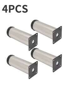 1pc Adjustable Stainless Steel Furniture Legs And Cabinet Legs - Adjustable Height, Corrosion Resistant And Rustproof, Enhanced Load-Bearing Capacity, Easy Installation. Suitable For Various Types Of Furniture, Ideal For Replacing Legs Of Home Tables, Office Desks, Living Room Coffee Tables, Wardrobes, Bathroom Cabinets. - Black - View 3