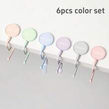 1/4/6 piezas Ganchos para bolso de color Morandi, Portátil Plegable Soporte para Escritorio Resistente, Colgador de Cartera, Soporte para Bolso, Almacenamiento de Escritorio de Oficina/Escuela, Útiles Escolares - Multicolor - Ver 21