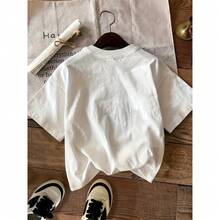 Camiseta de manga corta con cuello redondo y estampado de limones, estilo europeo y americano, en stock, nueva camiseta cómoda de verano, producto de  caliente transfronteriza. - Negro - Ver 4